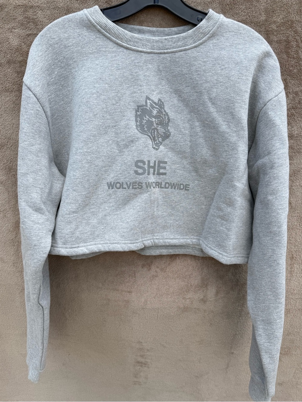 Darc Sport Wolves Worldwide Cropped Crewneck Sweatshirt